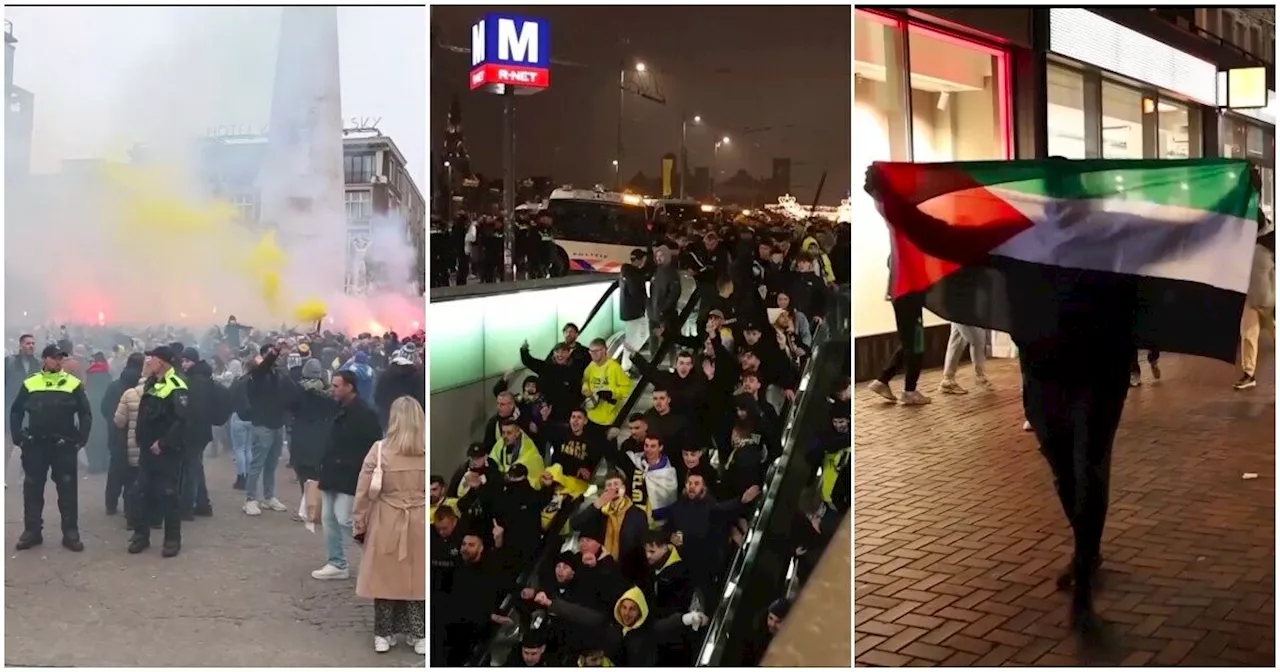 Tifosi del Maccabi aggrediti ad Amsterdam: la bandiera palestinese strappata, le tensioni e la caccia nelle…