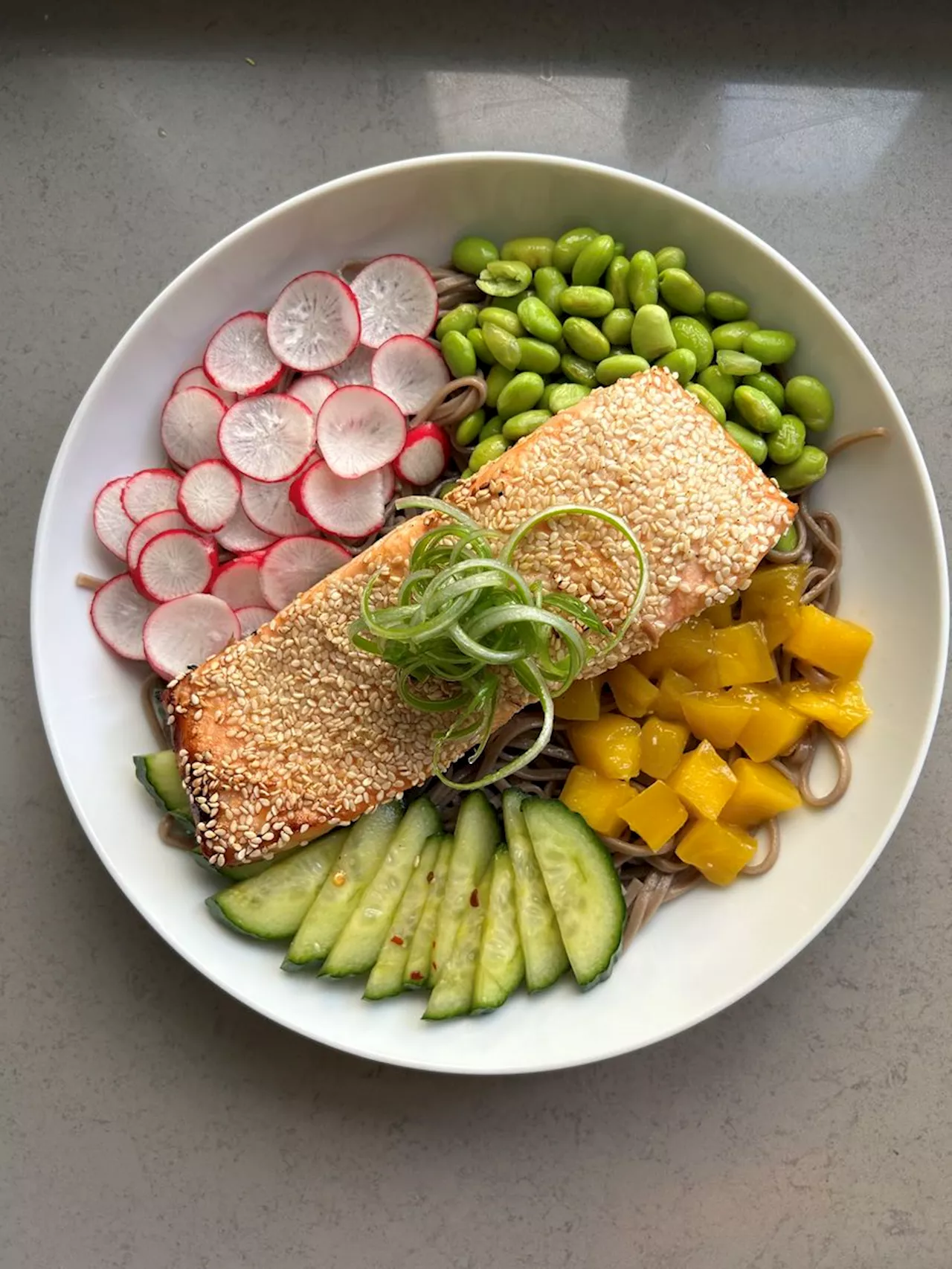 Miso Sesame Salmon Noodle Bowl Recipe on Food52