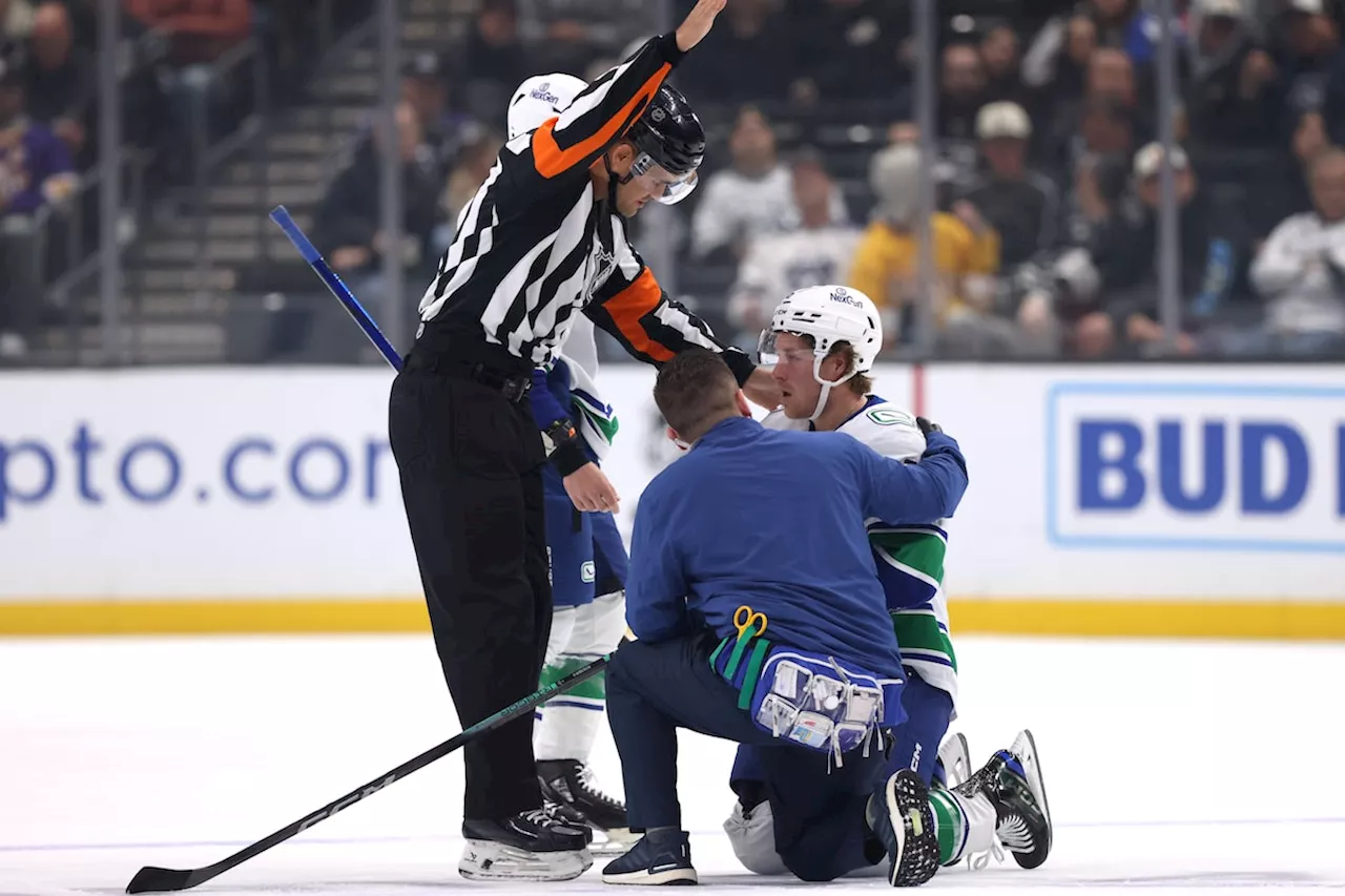 Canucks’ Boeser leaves game versus Kings after illegal check to head