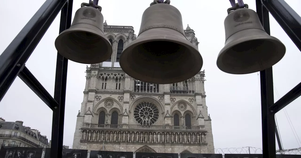 Notre Dame welcomes arrival of 3 new bells as cathedral reopening nears