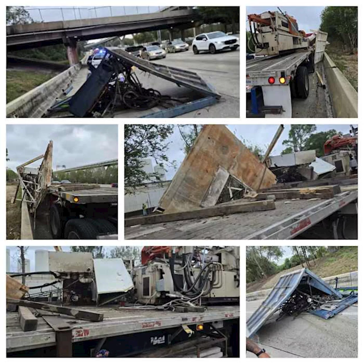 TRAFFIC ALERT: 18-wheeler hits overpass bridge in Houston Heights causing slowdowns