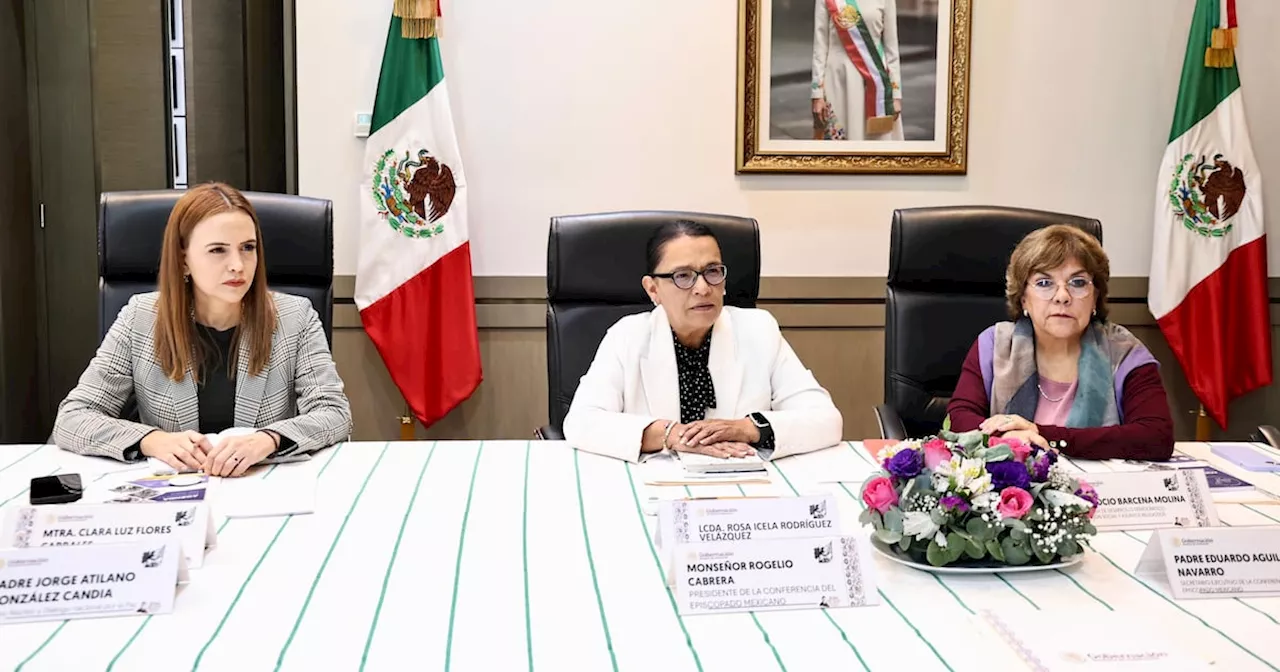 Rosa Icela Rodríguez, titular de Segob, se reúne con representantes de Diálogo Nacional por la Paz