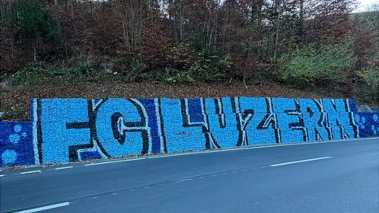 Graffti mit «FC Luzern»-Schriftzug gesprüht – Polizei sucht Zeugen