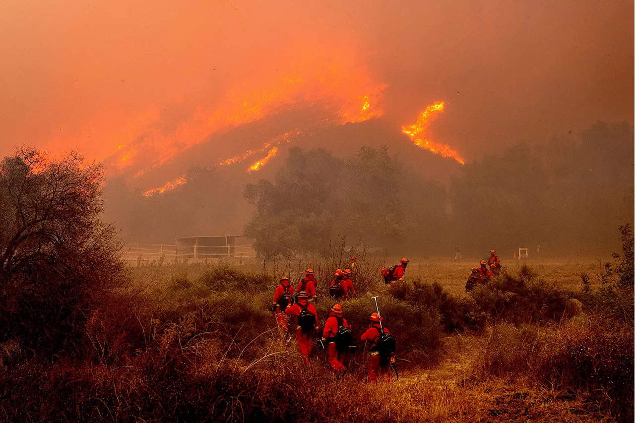 Southern California wildfire destroys 132 structures as officials look for fierce winds to subside