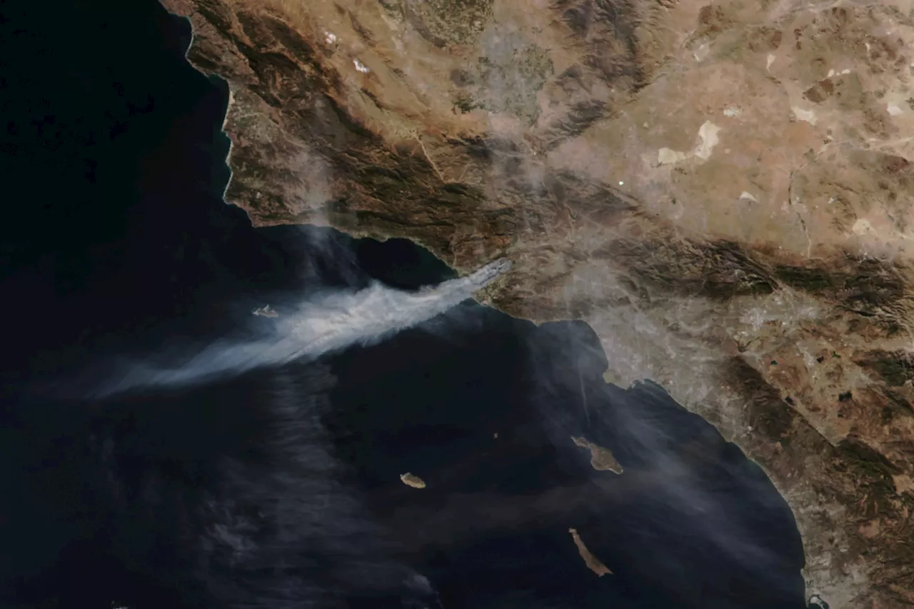 NASA Image Captures California Mountain Fire Smoke From Space