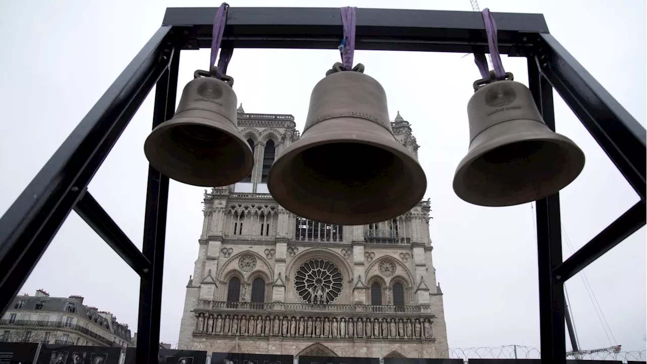 Notre Dame welcomes arrival of 3 new bells as cathedral reopening nears