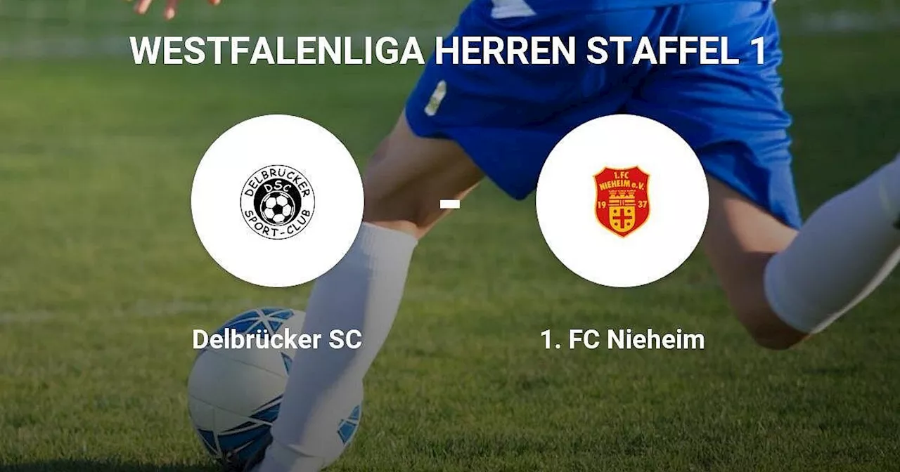 Remis im Duell zwischen dem Delbrücker SC und dem 1. FC Nieheim