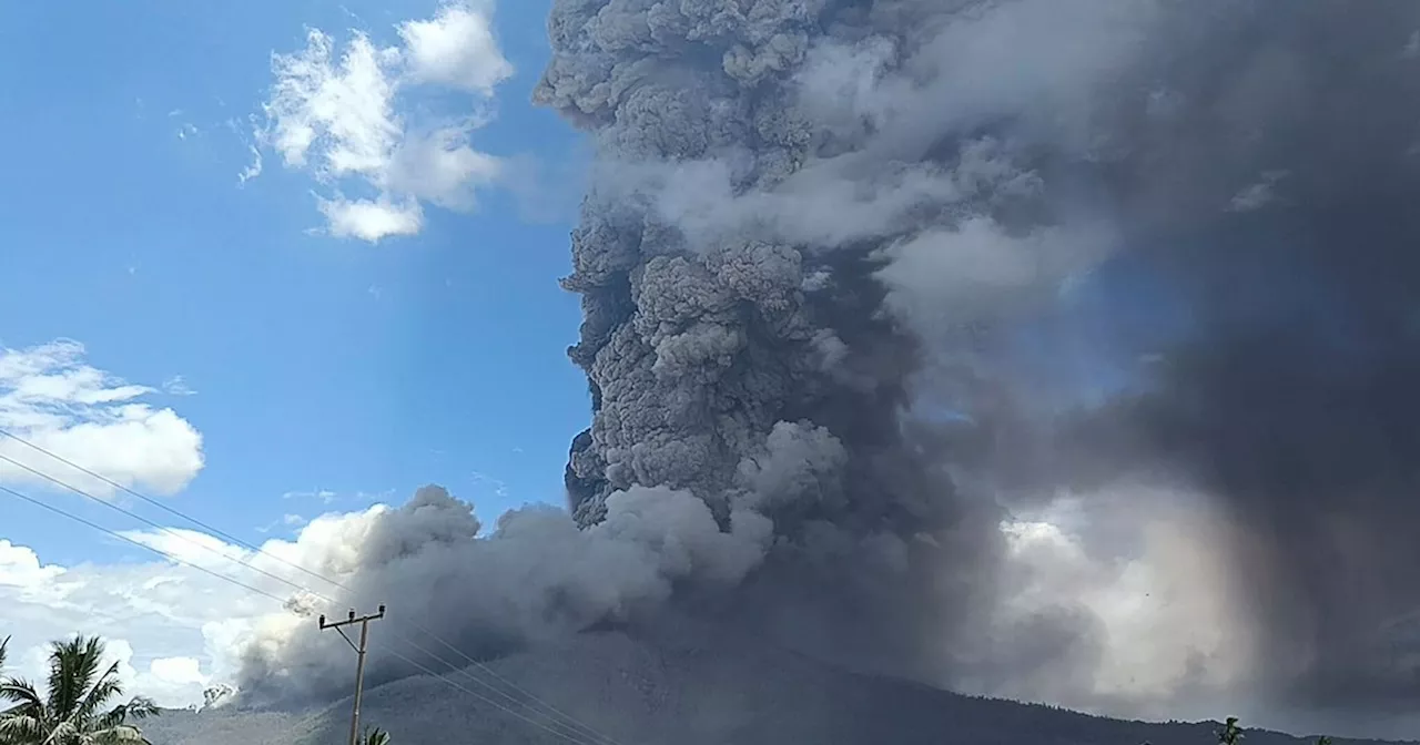 Vulkan Lewotobi Laki-Laki in Indonesien erneut ausgebrochen