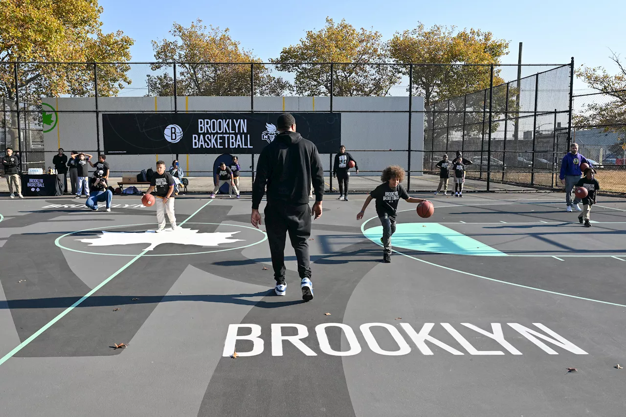 Crumbling BK basketball court ‘overdue for an upgrade’ gets NY Liberty-themed makeover after championship win