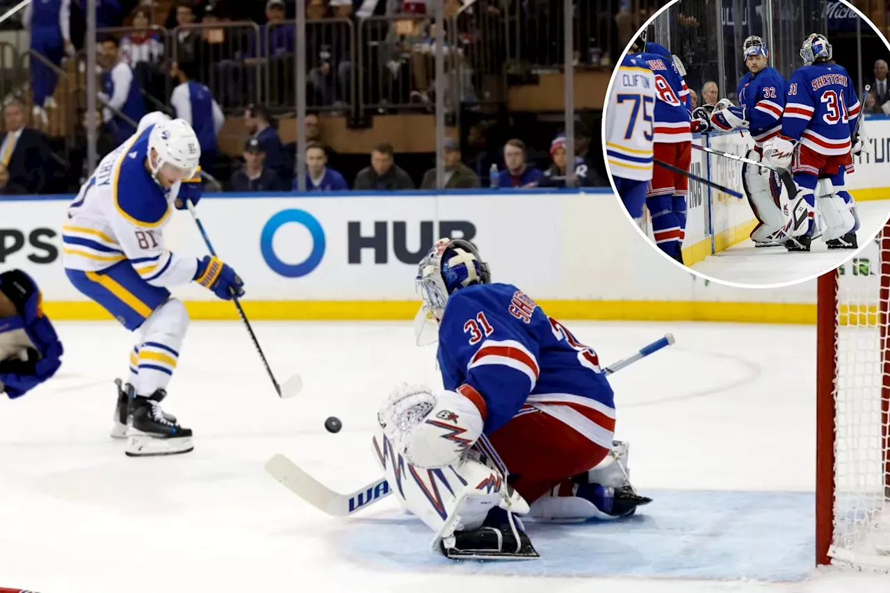 Rangers pull Igor Shesterkin during five-goal disaster against Sabres