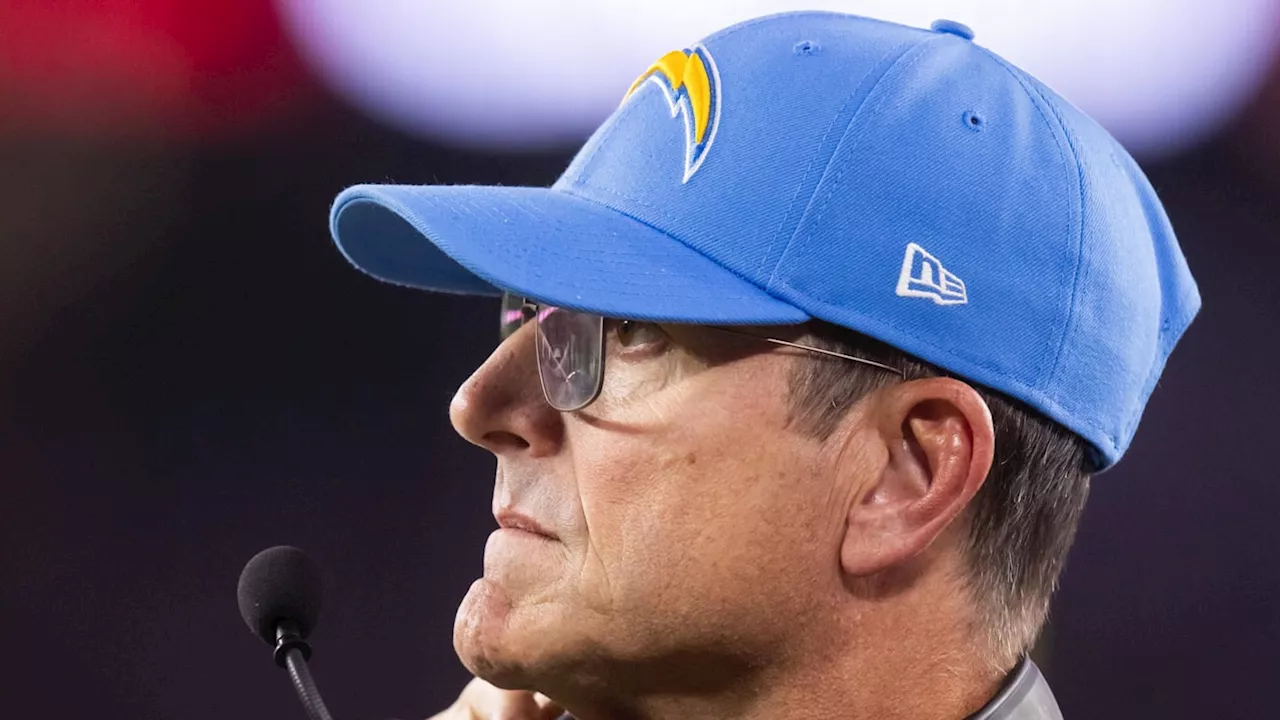 Chargers' Jim Harbaugh flying underrated in coach of the year odds