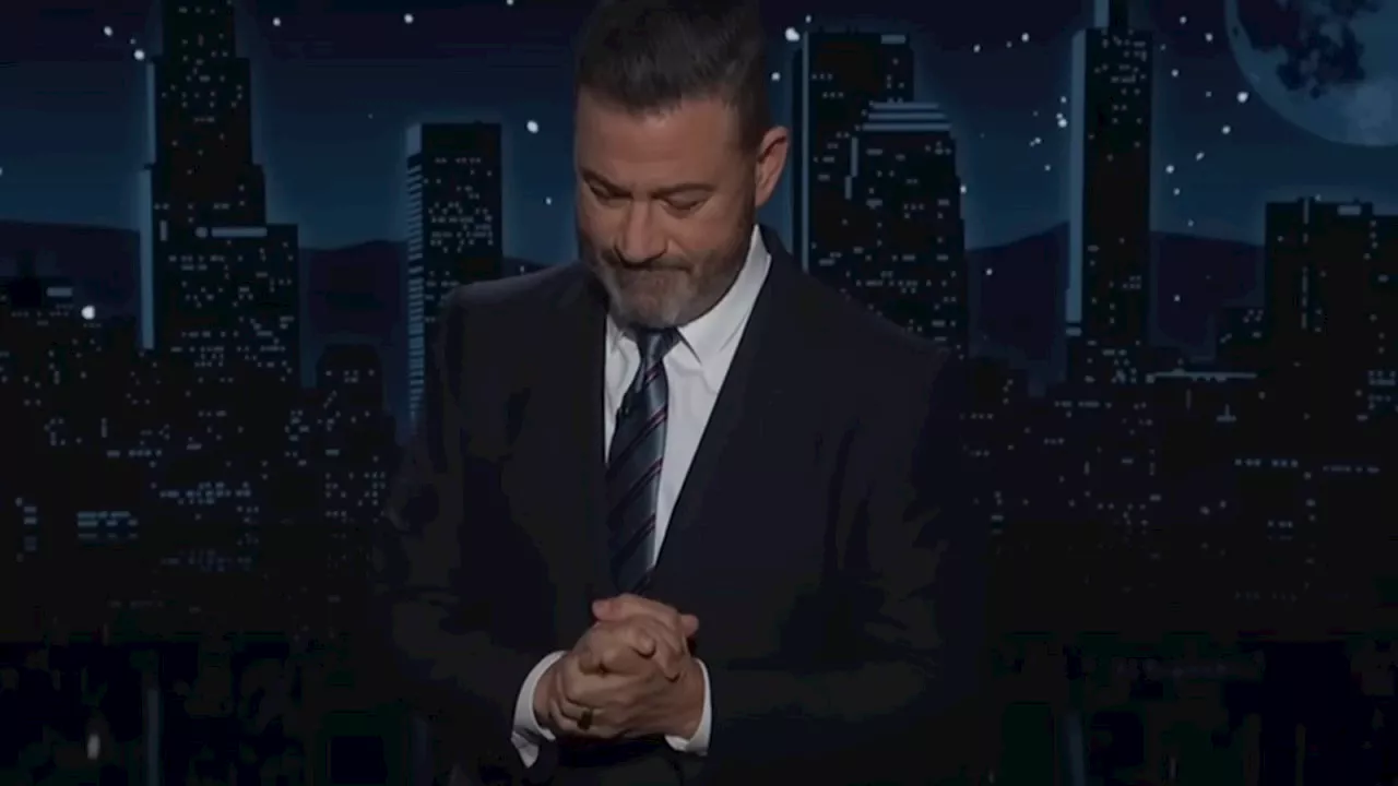 Jimmy Kimmel fights back tears as he reacts to Trump win