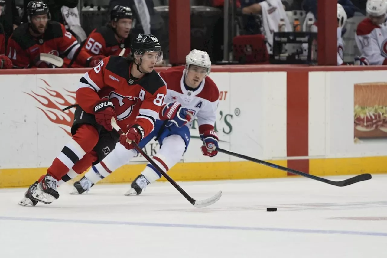 Jack Hughes has a goal, two assists for Devils in 5-3 win over Canadiens