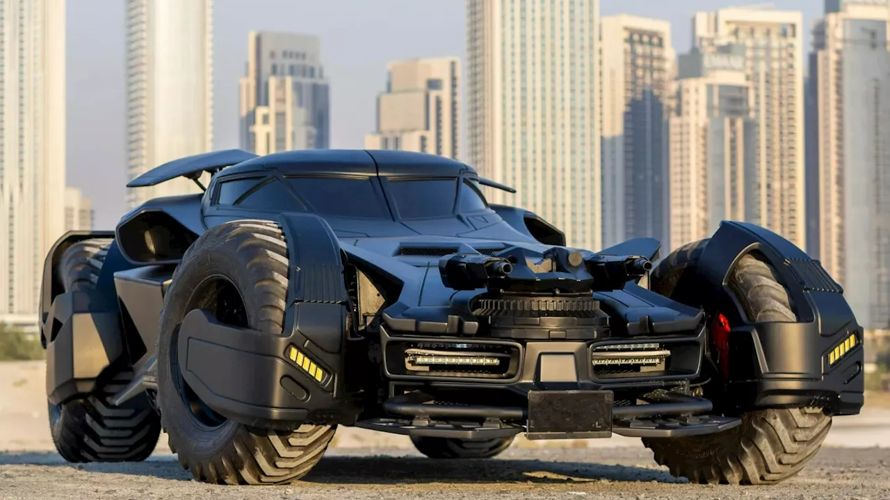 Matte black Batmobile with ‘GOTHAM’ number plate and double rear wing spoilers goes to auction