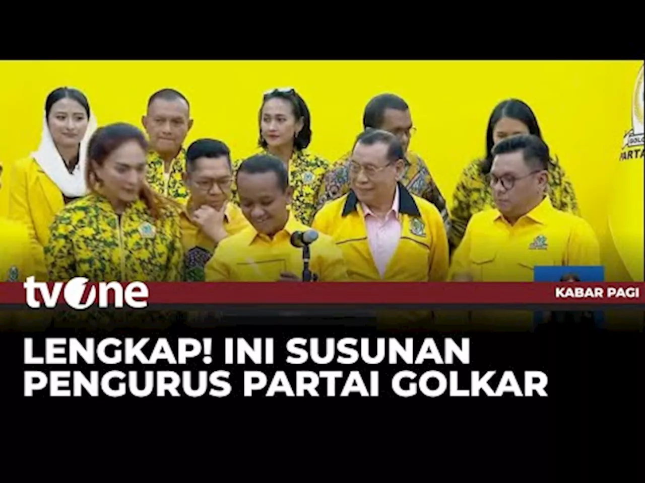 Ketua Umum Partai Golkar Umumkan Pengurus Periode 2024-2029 | Kabar Pagi tvOne