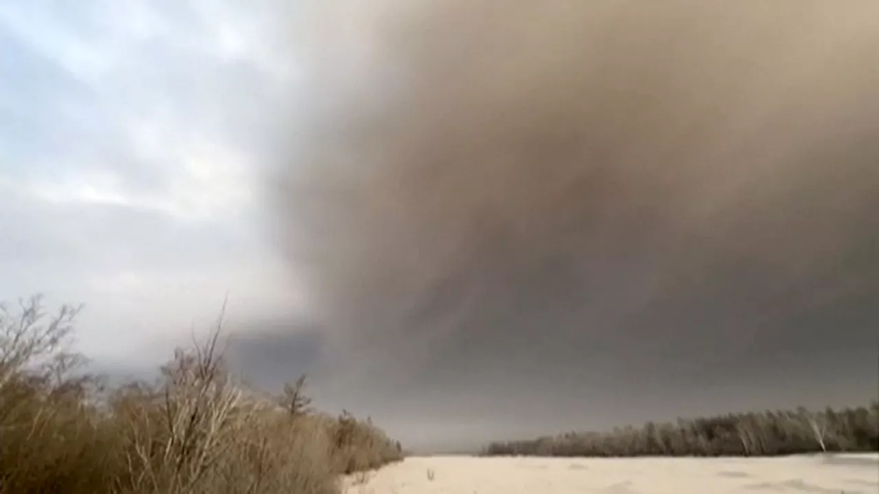 Пепел от вулкана Шивелуч на Камчатке может накрыть Усть-Камчатск