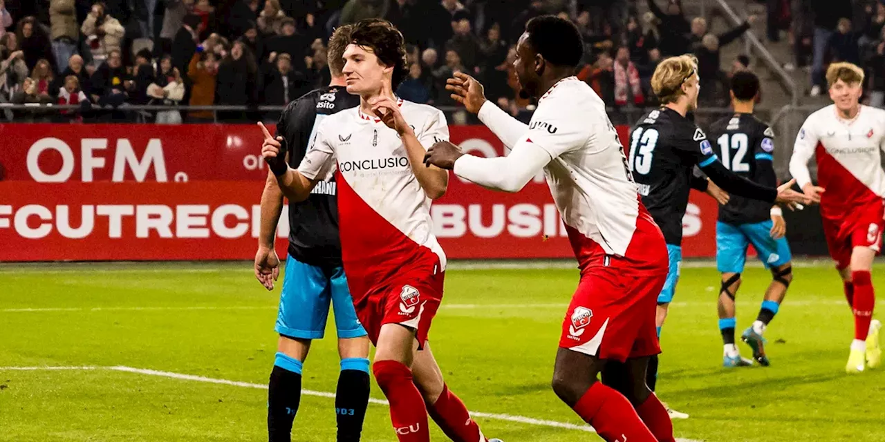 FC Utrecht blijft na moeizame zege op Heracles meedraaien in top van Eredivisie