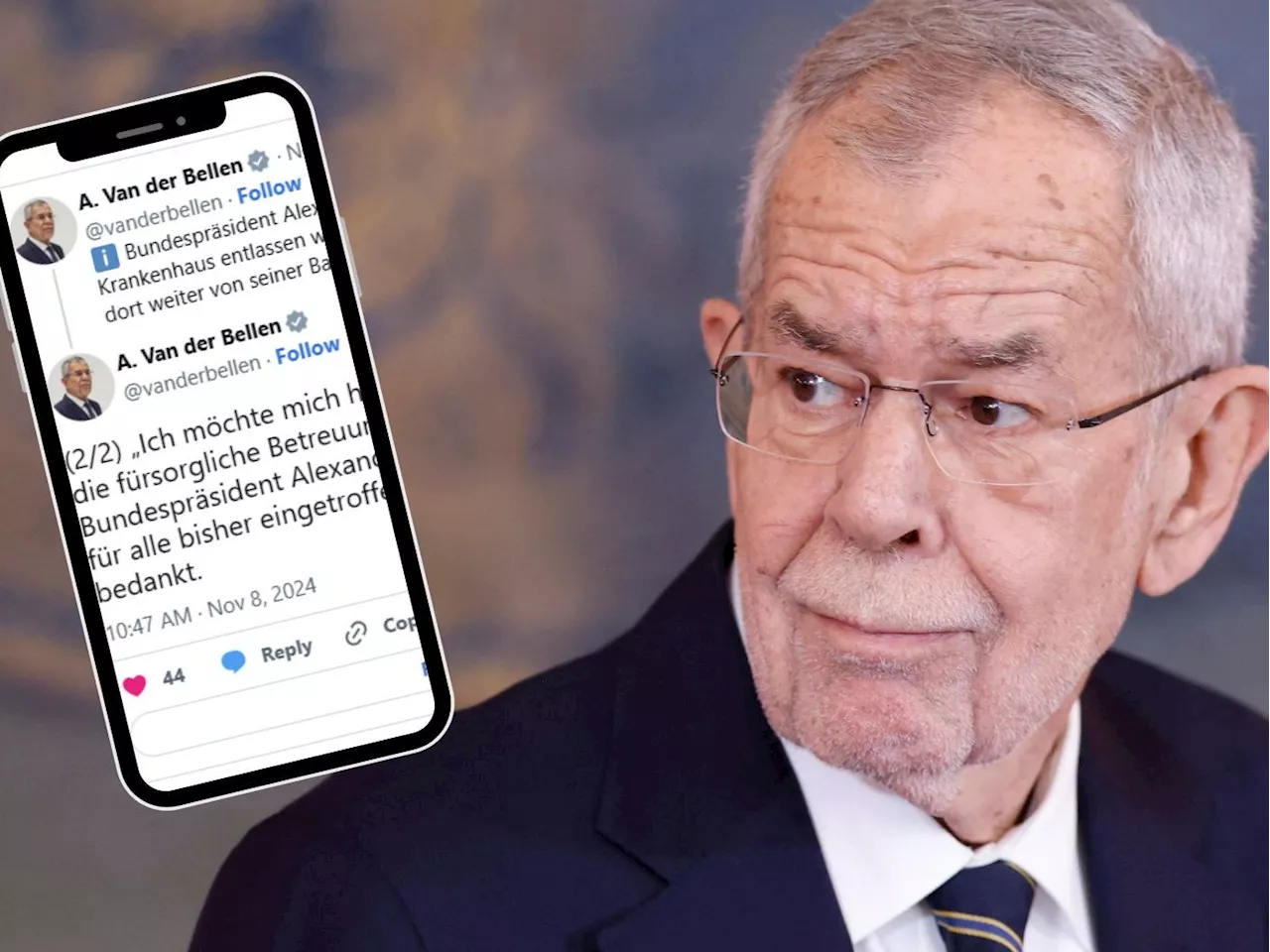 'Auf dem Weg der Besserung' – Van der Bellen nach OP zuhause