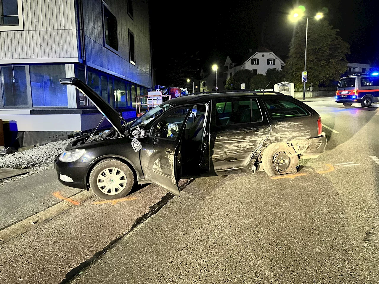 Pkw gegen Pkw: Unfall in Dornbirn Haselstauden