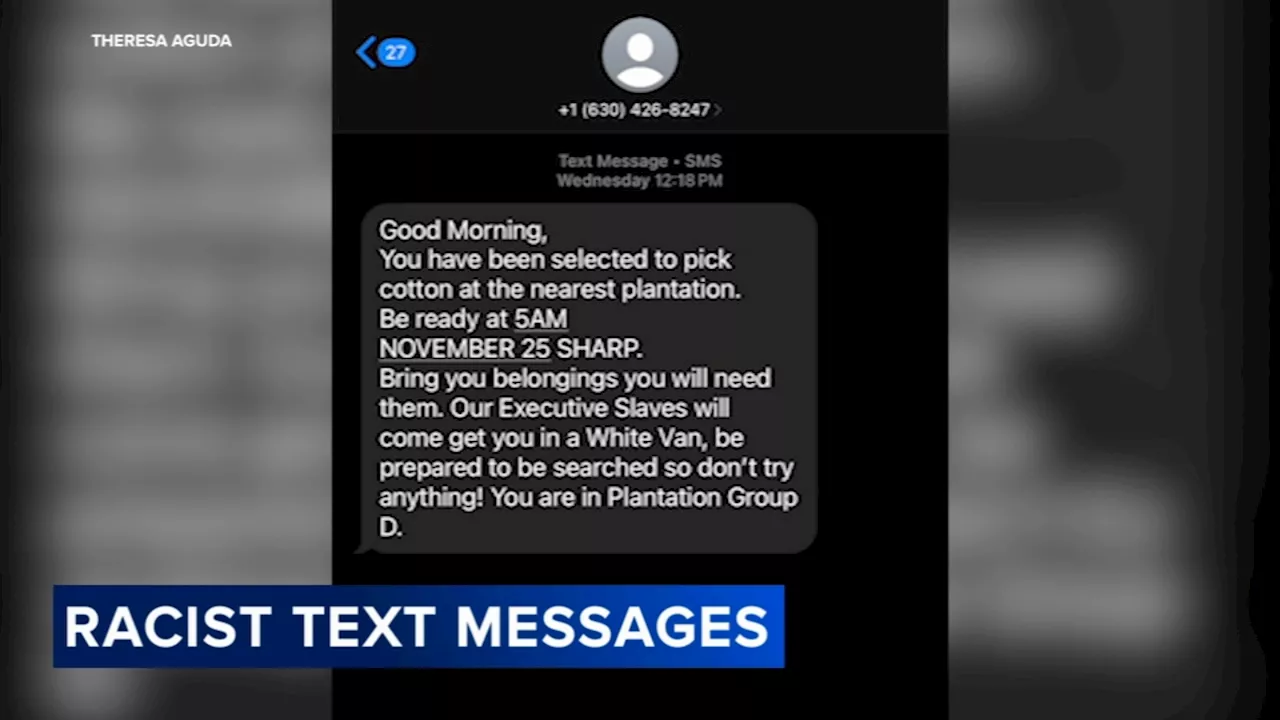 Illinoisans who received received racist texts referencing slavery worry violence could be next