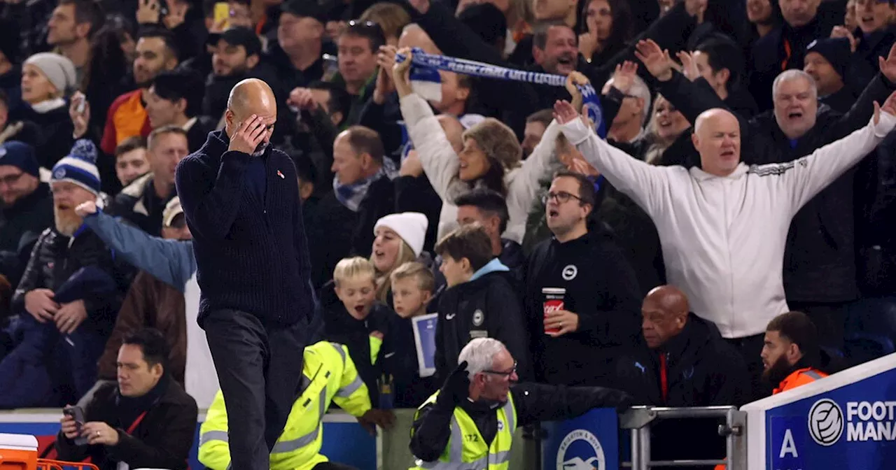 Pep Guardiola es humillado por los aficionados del Brighton