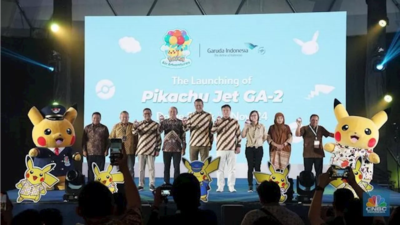 Gandeng Pokemon, Garuda Luncurkan Desain Livery Pikachu Jet GA-2