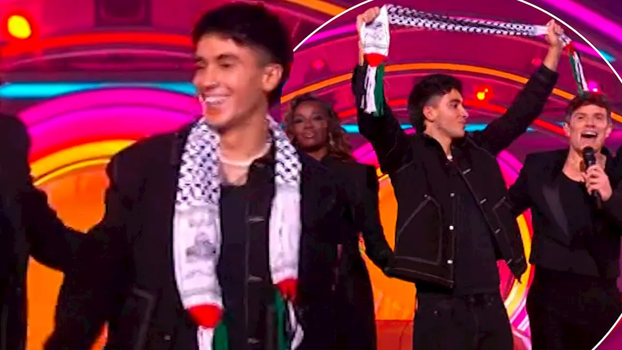 Big Brother contestant waves pro-Palestine scarf as he is evicted from ITV reality show