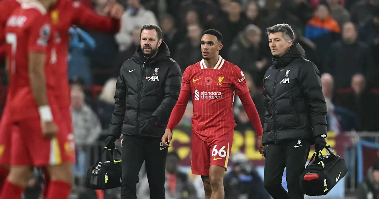 Liverpool suffer injury scare as Trent Alexander-Arnold replaced against Aston Villa