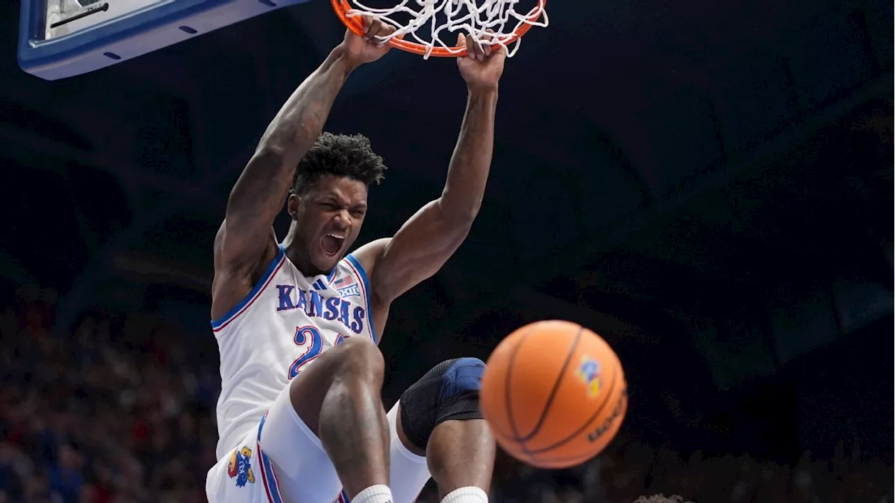 No. 1 Kansas blows 20-point lead, edges No. 9 North Carolina