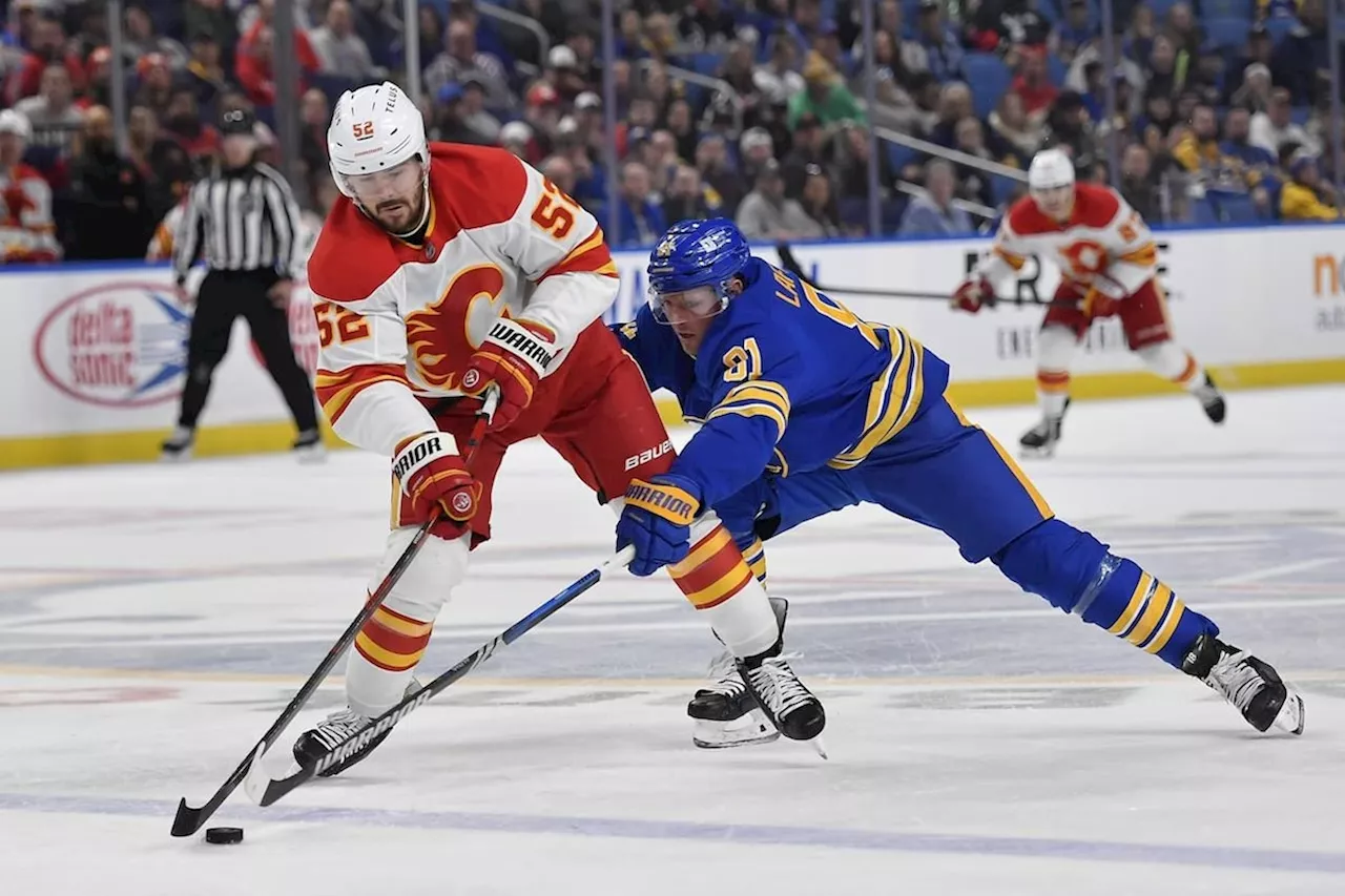 Peterka scores lone shootout goal in the Buffalo Sabres’ 3-2 win over the Calgary Flames