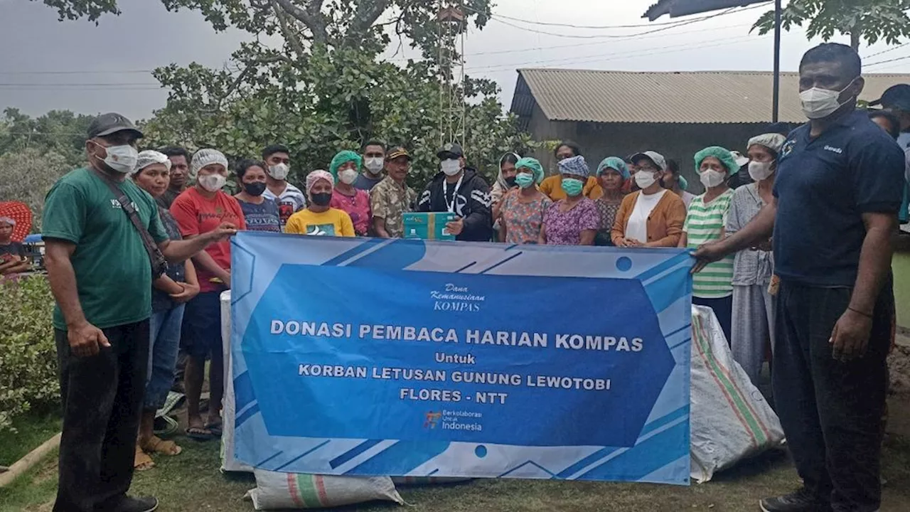 Pembaca ”Kompas” Bantu Korban Erupsi Gunung Lewotobi Laki-laki