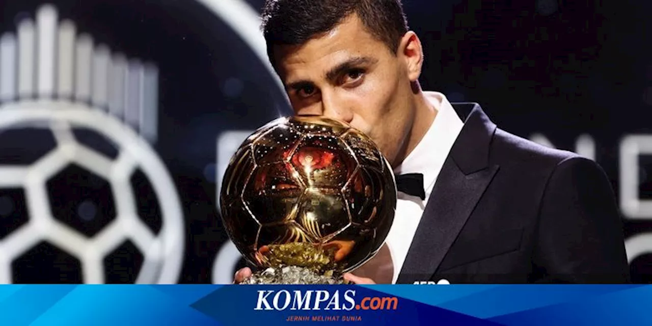 Detail Voting Ballon d'Or, Rodri Hanya Menang 41 Poin Atas Vini Jr