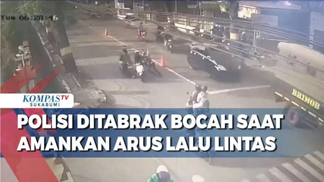 Polisi Ditabrak Bocah Saat Amankan Arus Lalu Lintas