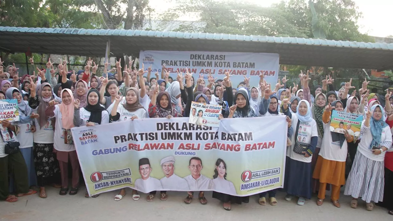 Ratusan Pelaku UMKM Batam Deklarasi Dukung Ansar-Nyanyang dan Amsakar-Li Claudia di Pilkada 2024