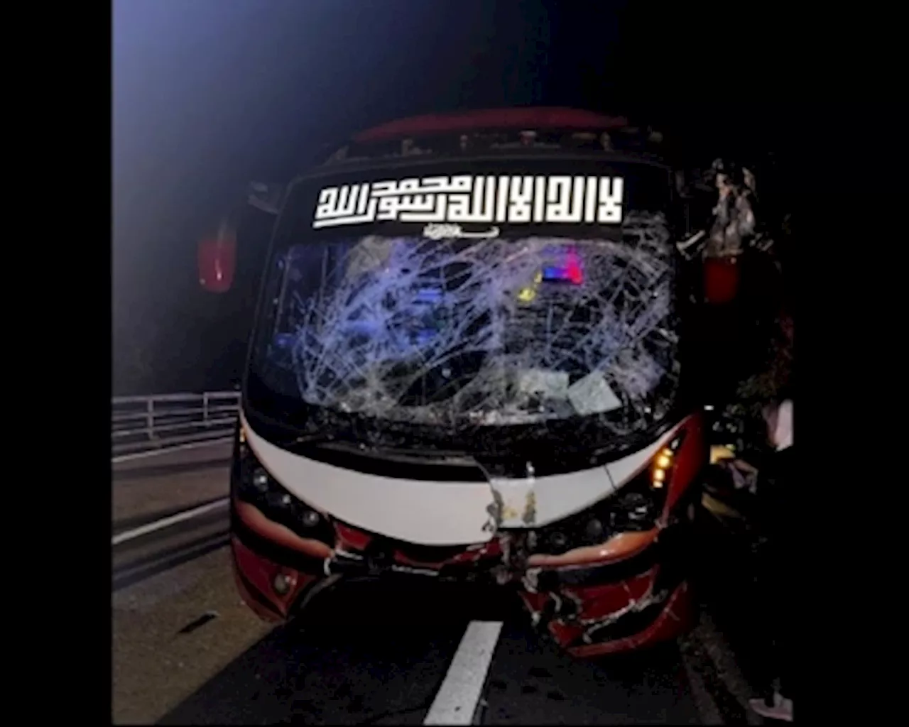 Four injured after tour bus collides with trailer on North-South Expressway near Gopeng