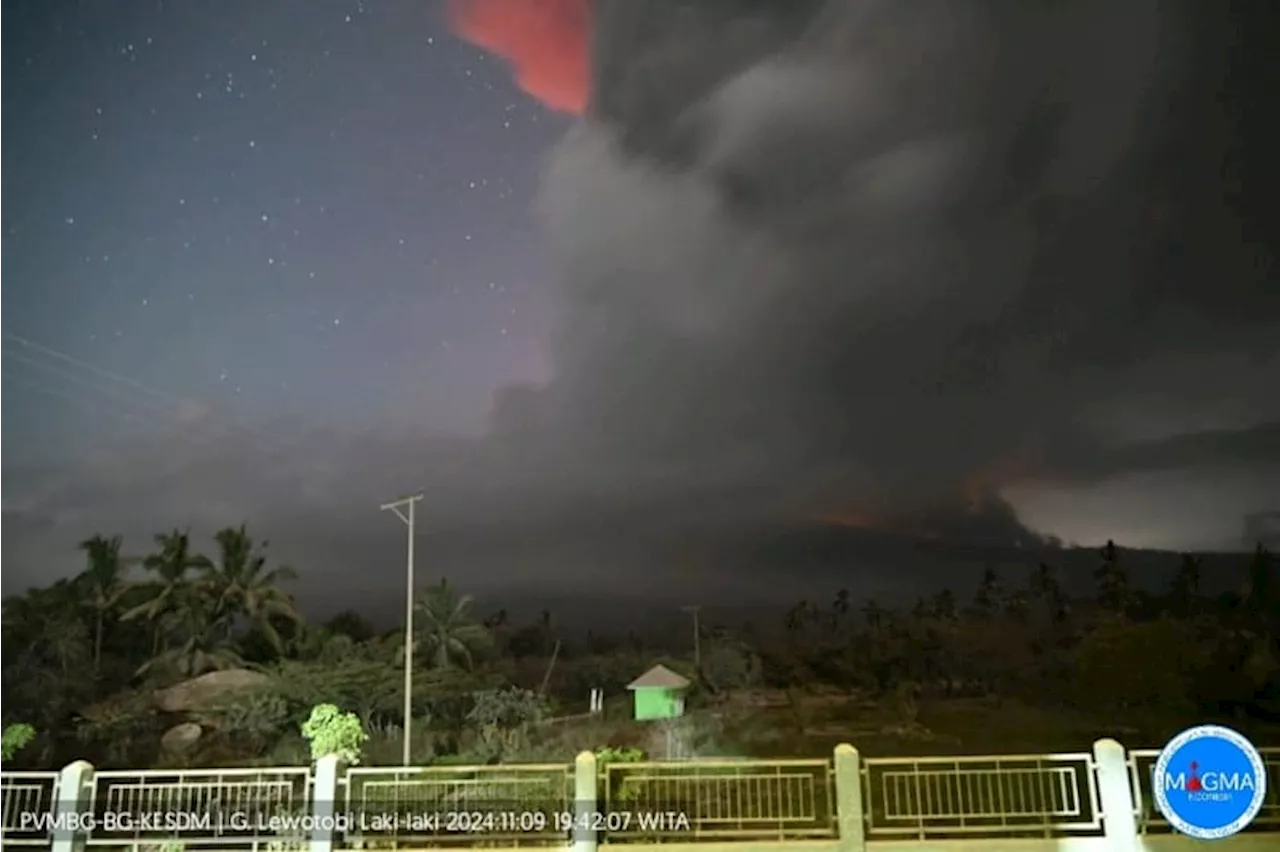 Gunung Lewotobi Kembali Erupsi, Tinggi Kolom Abu Vulkanik 6.000 Meter