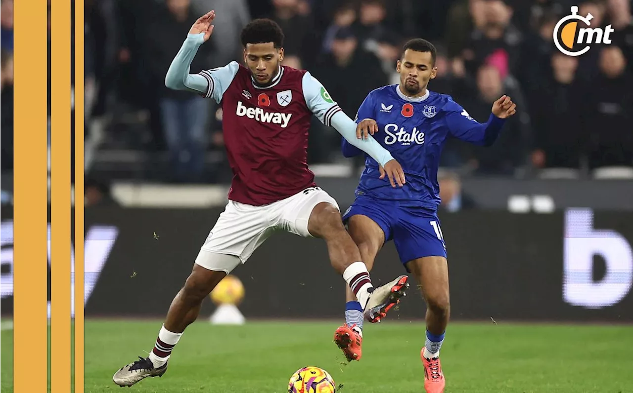 Sin Edson Álvarez por expulsión, West Ham no pasa del empate ante Everton