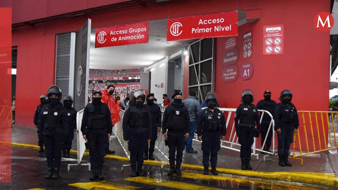 Despliegan intenso operativo de seguridad para el partido Toluca vs América