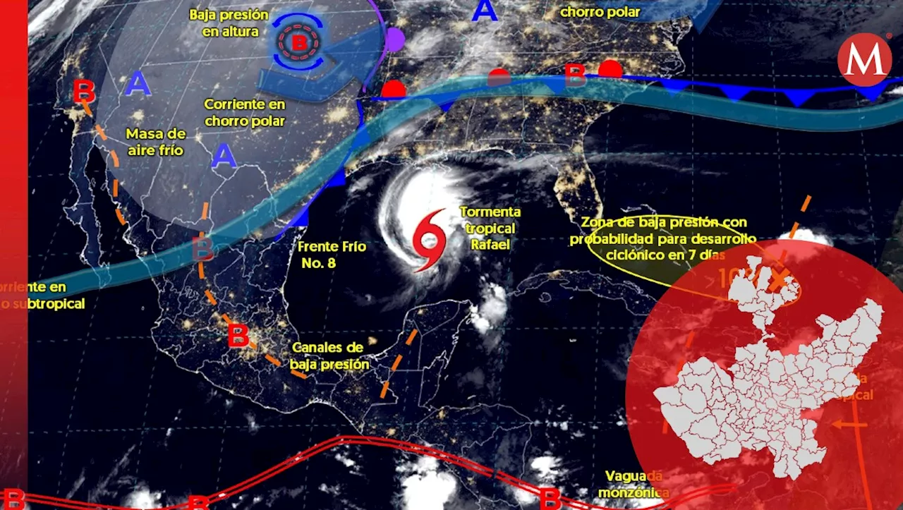 ¿Jalisco tendrá afectaciones por el huracán ‘Rafael’? Esto sabemos hoy 9 de noviembre