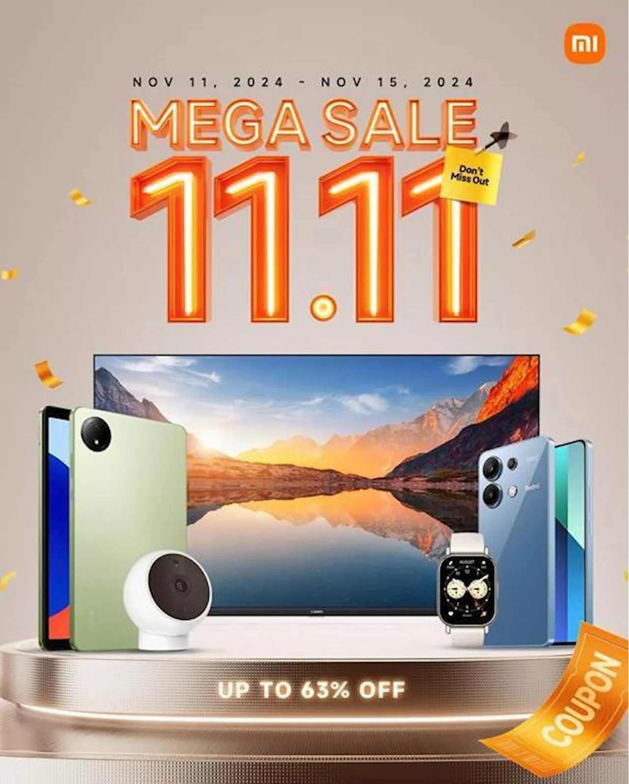 Xiaomi’s Mega 11.11 Sale on Shopee, Lazada offers up to 63% off on popular devices