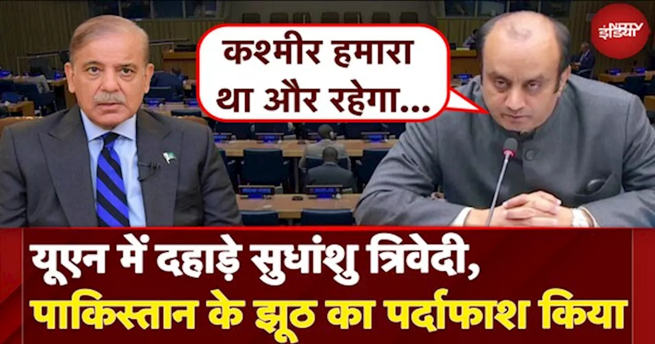 Sudhanshu Trivedi United Nation Speech: Sudhanshu Trivedi का Pak को साफ संदेश, Jammu Kashmir हमारा