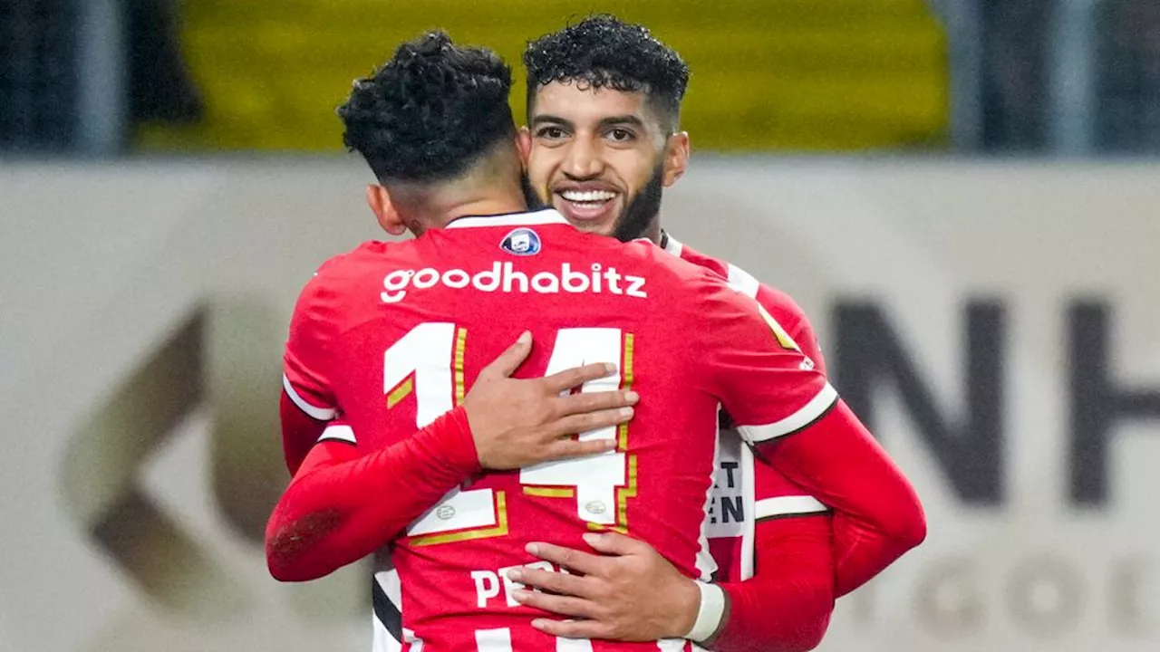 Pepi en Saibari zetten PSV op 0-2 bij NAC • PEC na rust langs Fortuna (3-1)