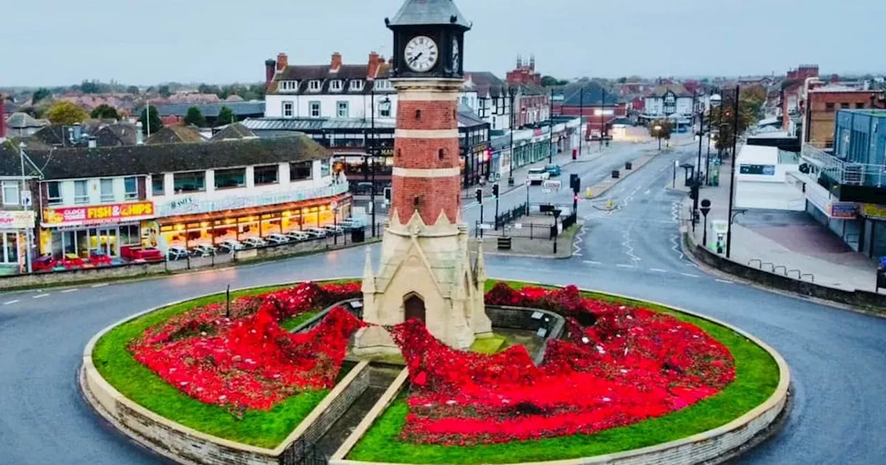 The amazing story behind the Skegness clock tower poppy display