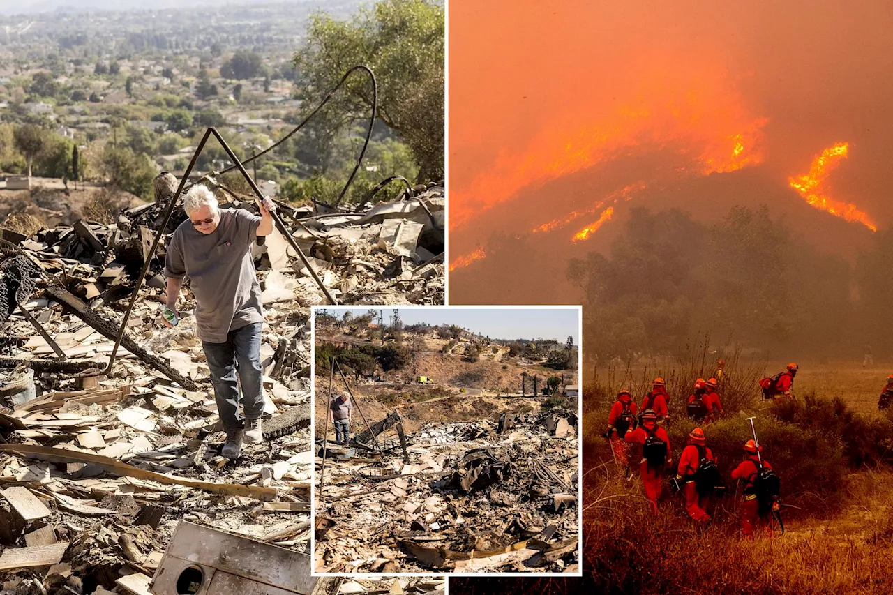 Southern California residents displaced by wildfires start to return as firefighters continue to battle blazes