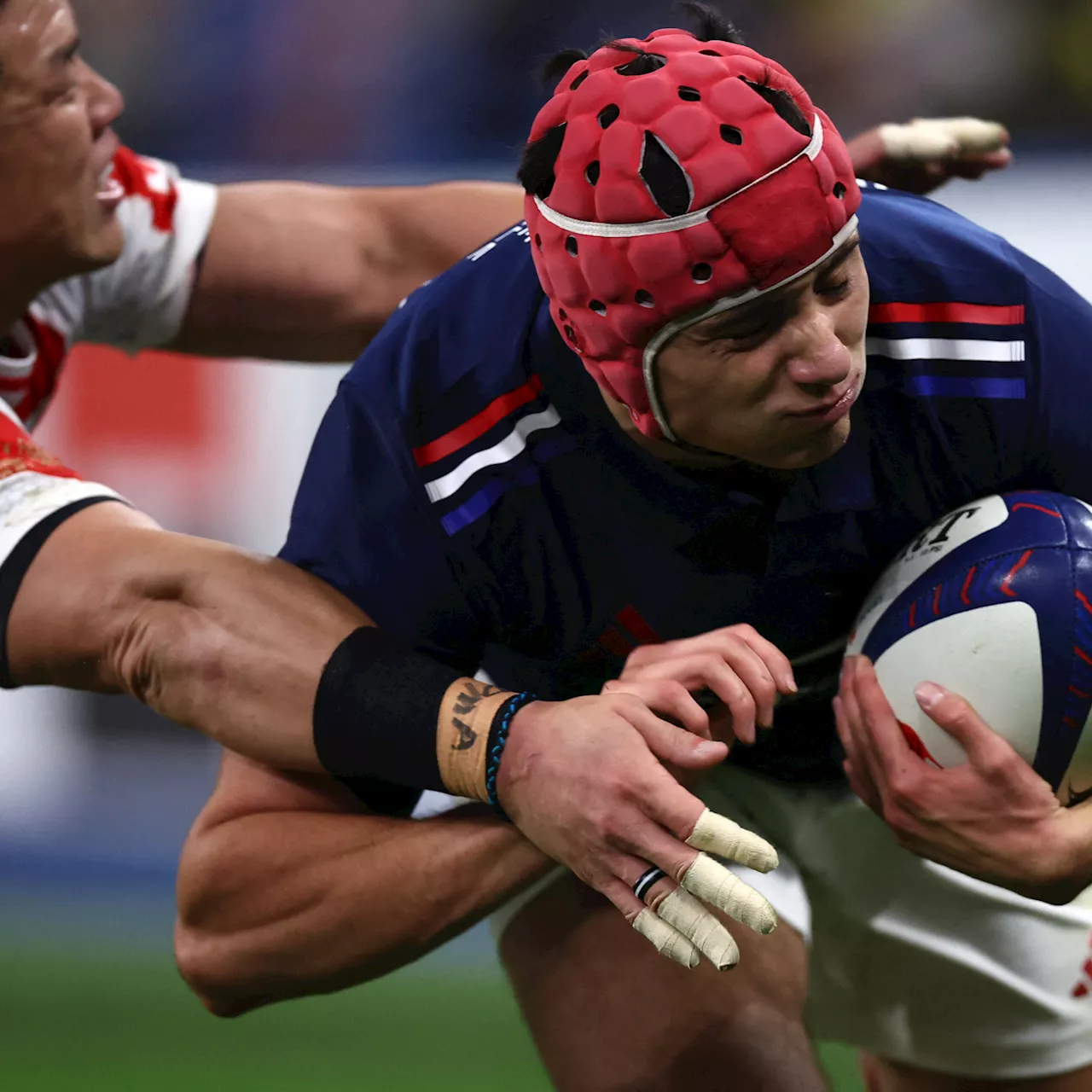 XV de France : les Bleus emmenés par Antoine Dupont écrasent le Japon