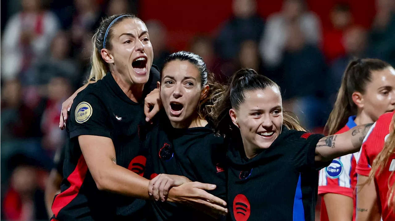 Aitana Bonmatí, goleadora centenaria en la victoria del Barcelona ante el Atlético