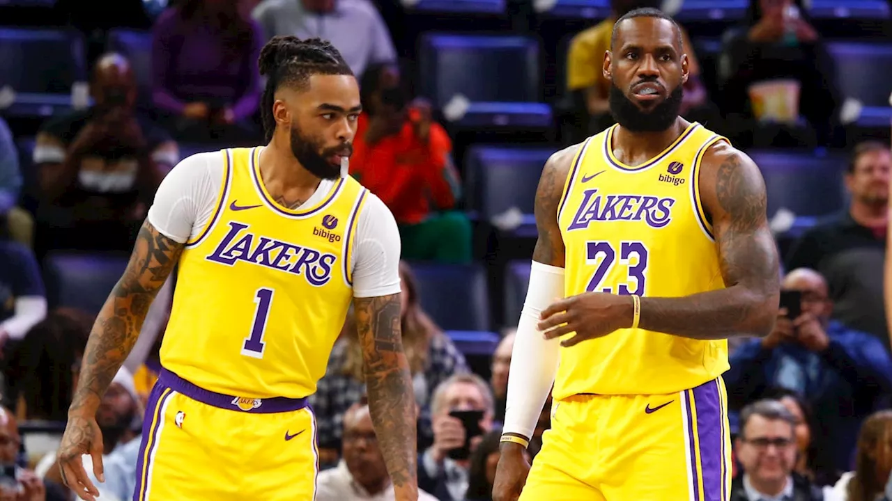 Lakers' LeBron James Reacts to D'Angelo Russell Moving to Bench Role