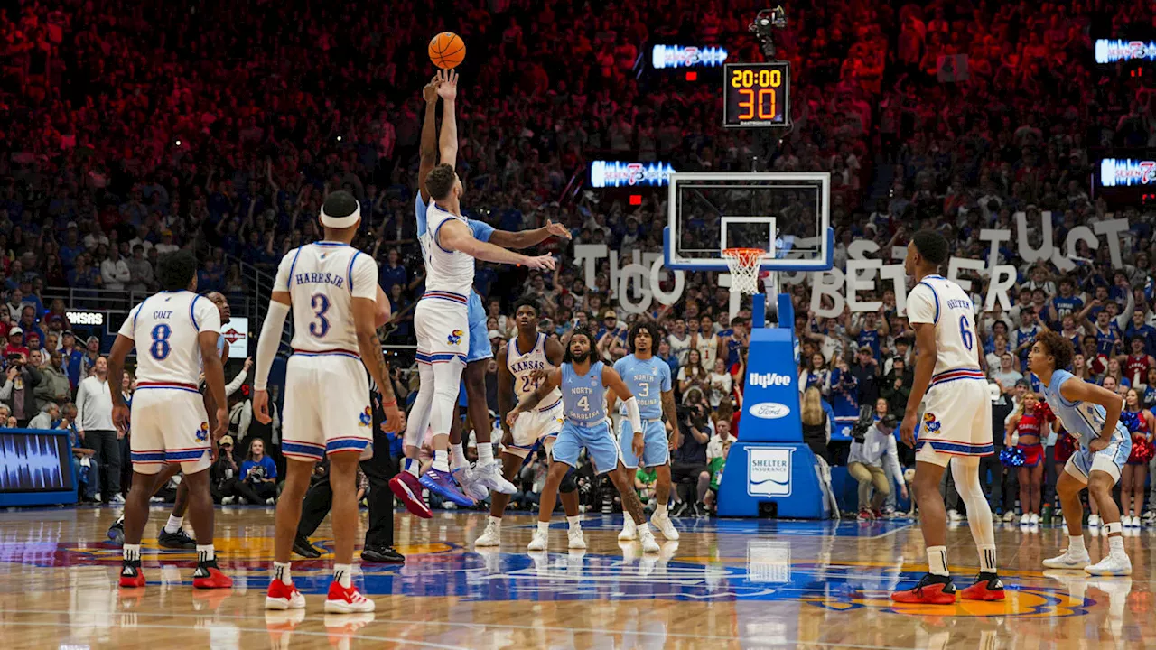 UNC Basketball Falls Flat Late in First Half at Kansas