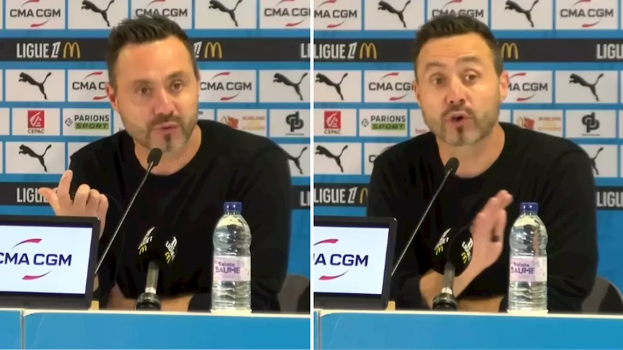 Roberto De Zerbi offers to quit as Marseille manager 'with nothing' in explosive press conference after defeat