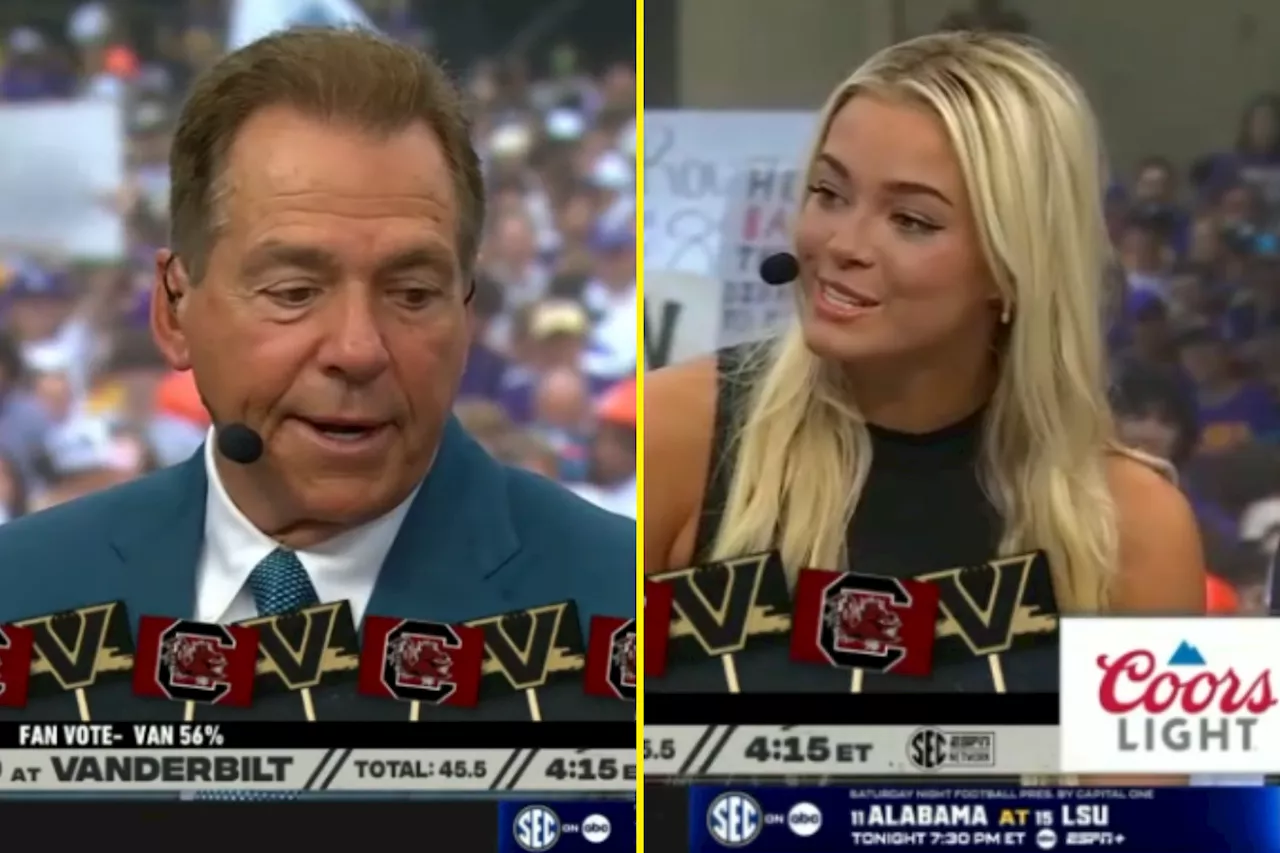 – Livvy Dunne takes shot at Nick Saban as she makes College GameDay picks...